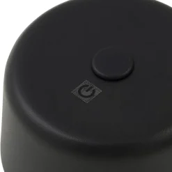 Lindby LED-gulvlampe Isason, sort, aluminium, Ø 11 cm