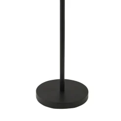 Lindby LED-gulvlampe Isason, sort, aluminium, Ø 11 cm