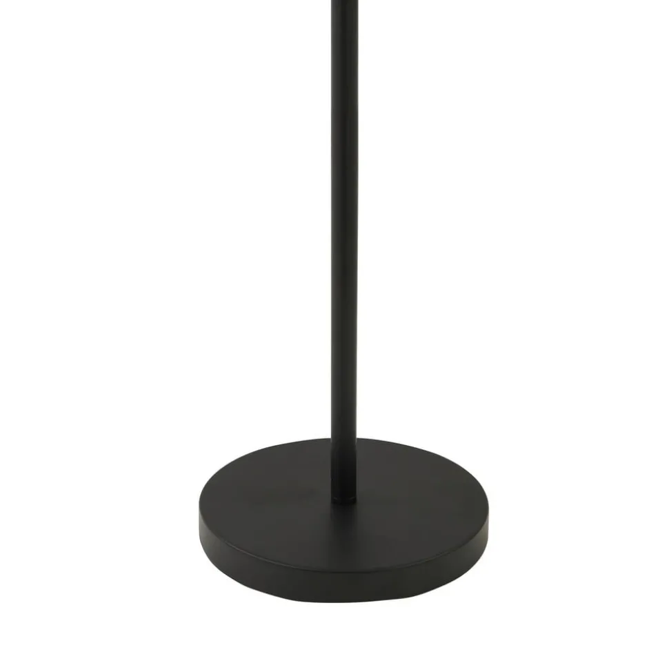Lindby LED-gulvlampe Isason, sort, aluminium, Ø 11 cm
