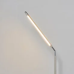 Lindby LED-gulvlampe Jabbo, 163 cm, nikkel, metal