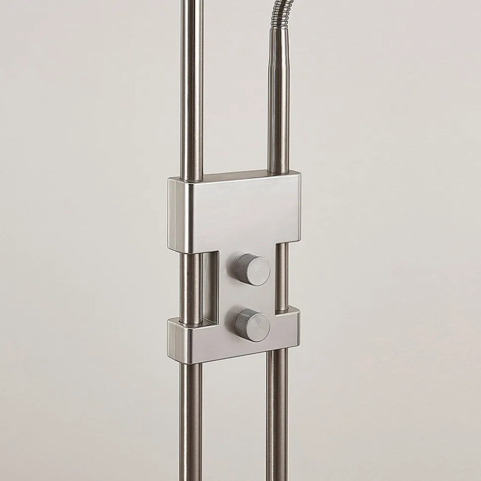 Lindby LED-gulvlampe Jonne, rund, læsearm, dæmpbar, 180 cm