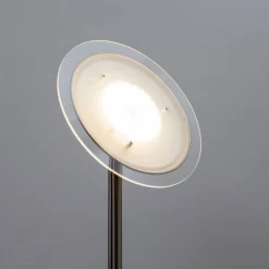 Lindby LED-gulvlampe Malea, nikkelfarvet, dæmpbar, 180 cm