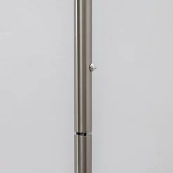 Lindby LED-gulvlampe Malea, nikkelfarvet, dæmpbar, 180 cm