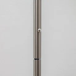 Lindby LED-gulvlampe Malea, nikkelfarvet, dæmpbar, 180 cm