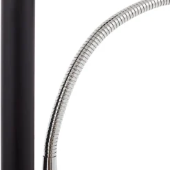 Lindby LED-gulvlampe Malea, sort, læselampe, dæmpbar