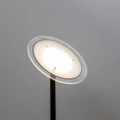 Lindby LED-gulvlampe Malea, sort, metal, dæmpbar, 180 cm
