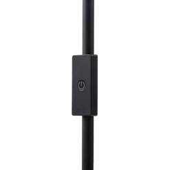 Lindby LED-gulvlampe Maori, 140 cm, sort, CCT, dæmpbar