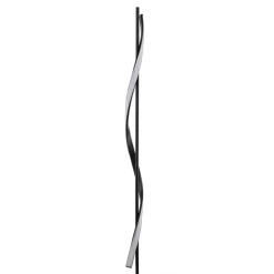 Lindby LED-gulvlampe Munja, sort, metal, dæmpbar