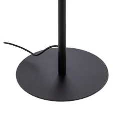 Lindby LED-gulvlampe Munja, sort, metal, dæmpbar