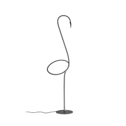 Lindby LED-gulvlampe Pajaro, 130 cm, sort, CCT, dæmpbar