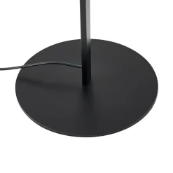 Lindby LED-gulvlampe Rayon, sort, metal, højde 150,3 cm