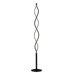 Lindby LED-gulvlampe Welina, sort, 150 cm, dæmpbar