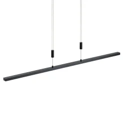 Lindby LED-hængelampe Arneja, sort, CCT, højdejusterbar