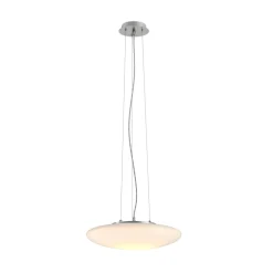 Lindby LED-hængelampe Gunda, hvid, glas, Ø 47 cm, dæmpbar