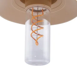 Lindby LED-hængelampe Raul, beige, aluminium, Ø 15 cm