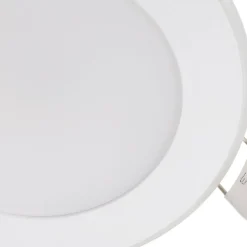 Lindby LED indbygningslampe Toka, 4,9 W, hvid, plast, CCT