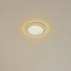 Lindby LED indbygningslampe Toka, 6,5 W, hvid, plast, CCT