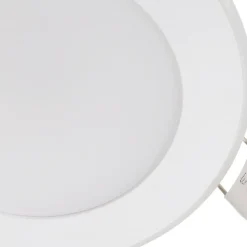Lindby LED indbygningslampe Toka, 6,5 W, hvid, plast, CCT