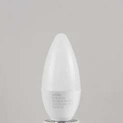 Lindby LED-kertepære, E14, C35, 4,5 W, opal, 3.000 K
