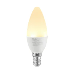Lindby LED-kertepære, E14, C35, 4,5W, opal, 3000K, sæt med 2 stk