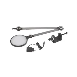 Lindby LED-klemlampe Nyxaris, grå, metal, CCT, 52 cm