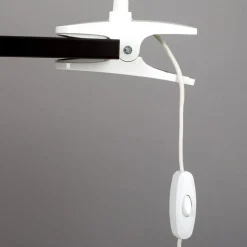 Lindby LED-klemmelampe Baris, hvid, højde 44 cm, 3000K