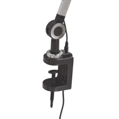 Lindby LED-klemmelampe Nyxaris, sølv, metal, CCT, 52 cm