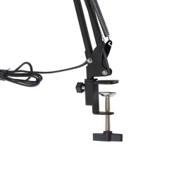 Lindby LED-klemmelampe Undra, sort, metal, justerbar