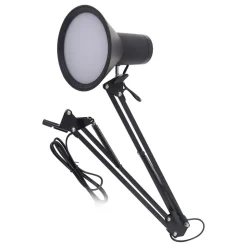 Lindby LED-klemmelampe Undra, sort, metal, justerbar