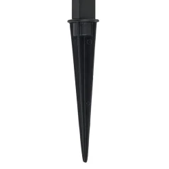 Lindby LED-lampe med jordspyd Capelo, sort, metal, 77 cm
