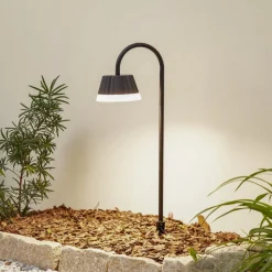 Lindby LED-lampe med jordspyd Ameline, antracit, IP65, 77 cm