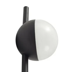 Lindby LED-lampe med jordspyd Darleen, antracit, metal, Ø10cm