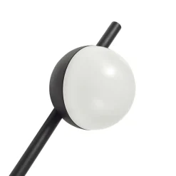 Lindby LED-lampe med jordspyd Darleen, antracit, metal, Ø10cm