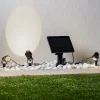 Lindby LED-lampe med jordspyd Malida, sæt med 3, sort