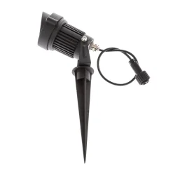 Lindby LED-lampe med jordspyd Malida, sæt med 3, sort