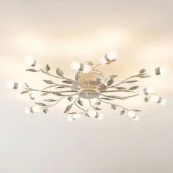Lindby LED-loftlampe Bolonia, bronze/hvid, Ø 80 cm