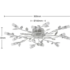 Lindby LED-loftlampe Bolonia, bronze/hvid, Ø 80 cm