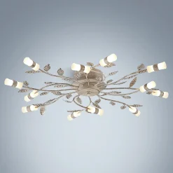 Lindby LED-loftlampe Bolonia, bronze/hvid, Ø 80 cm