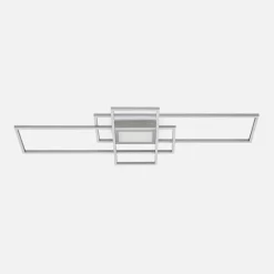 Lindby LED-loftlampe Caitlin, nikkel, metal, 105 cm