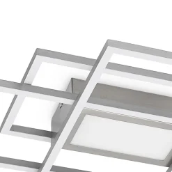 Lindby LED-loftlampe Caitlin, nikkel, metal, 105 cm