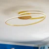 Lindby LED-loftlampe Dorle, Ø 60 cm, guld, aluminium