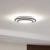 Lindby LED-loftlampe Duala, sort, RGB, CCT, fjernbetjening