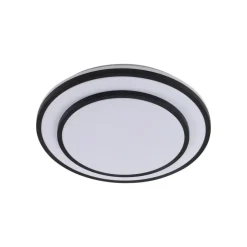 Lindby LED-loftlampe Duala, sort, RGB, CCT, fjernbetjening