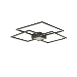 Lindby LED-loftlampe Duetto, 65 cm, antracit, 38 W, aluminium