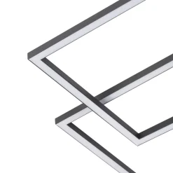 Lindby LED-loftlampe Duetto, 65 cm, antracit, 38 W, aluminium