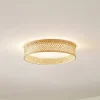 Lindby LED-loftlampe Eilif, bambus, Ø 40 cm