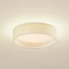 Lindby LED-loftlampe Eilif, stof, hvid, Ø 40 cm, CCT