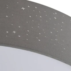 Lindby LED-loftlampe Ellamina, 60 cm, lysegrå, tekstil