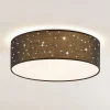 Lindby LED-loftlampe Ellamina, 40 cm, sort, tekstil