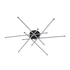 Lindby LED-loftlampe Elviano, Ø 80 cm, sort, 3.000 K
